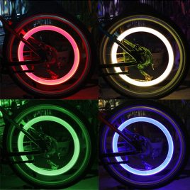 Wheel Spoke Bright LED Lamp Light for Bicycles fits on tyre cap – Various colors to choose!