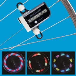 14 LED Bicycle OR Motorcycle Bike Wheel Spoke Lights w/Movement Sensor – Flashes 30 times to different patterns & modes!