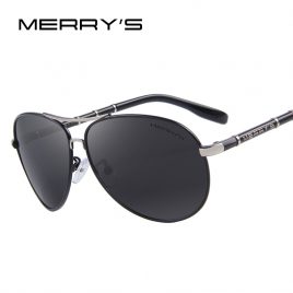 MERRY’S Design Men Classic Brand Aviation Sunglasses HD Polarized Aluminum Driving Luxury Sun glasses S’8766